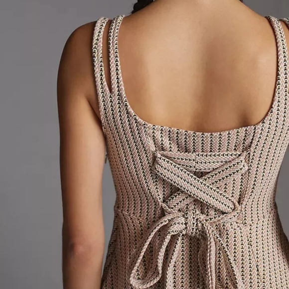 NWT Maeve by Anthropologie Jacquard Mini Dress Size L - Picture 2 of 15